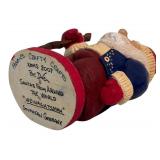 LR - Set of 4 Pobbles Crafty Crafts Hand Carved Santa Figurines