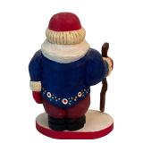 LR - Set of 4 Pobbles Crafty Crafts Hand Carved Santa Figurines