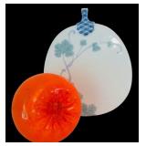 DR - Collection of Fall and Halloween Decor Including Carved Figures and Ceramic Turkeys