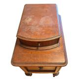 MBR - Vintage Wooden Bedside Table with Drawer and Cabinet