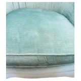 LR - Pair of Vintage Upholstered Green Armchairs