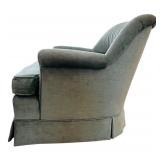 LR - Pair of Vintage Upholstered Green Armchairs