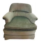 LR - Pair of Vintage Upholstered Green Armchairs