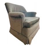 LR - Pair of Vintage Upholstered Green Armchairs