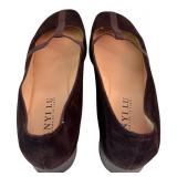 RBR - Anyi Lu Vero Cuoio Brown Suede Shoes Size 41 Handmade in Italy