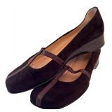 RBR - Anyi Lu Vero Cuoio Brown Suede Shoes Size 41 Handmade in Italy