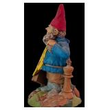 LR - Set of 2 Vintage Gnome Figurines Dad with Love and Banana Boat 8 Inch Tall