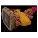 LR - Set of 2 Vintage Gnome Figurines Dad with Love and Banana Boat 8 Inch Tall