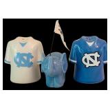 DR - UNC Tar Heels Salt and Pepper Shakers with Blue Elephant Figurine