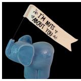DR - UNC Tar Heels Salt and Pepper Shakers with Blue Elephant Figurine