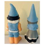 LR - Pair of 12-Inch UNC Tar Heels Gnome Statues