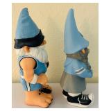 LR - Pair of 12-Inch UNC Tar Heels Gnome Statues