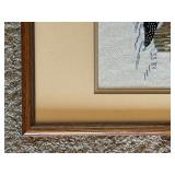 DR - Framed Loon Needlepoint Artwork