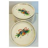 DR - Holiday Kitchenware Set with Salem Collector Plates, Red Glass Pitcher, and Holly Bowl