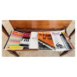 LR - Kohler Console Piano with Bench and Sheet Music Collection