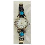 K - Group of 3 Vintage Wristwatches Bulova, Timex, and Turquoise Accented Quartz