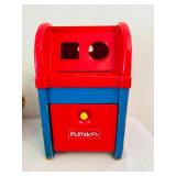 LR - Vintage Fisher-Price Jet, Playskool Postal Station, Shape Sorter, and Dominoes Set