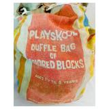 LR - Vintage Fisher-Price Jet, Playskool Postal Station, Shape Sorter, and Dominoes Set