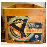 LR - Vintage Wooden Apple Crate with Frigo-Pak Yakima Valley Label
