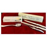 LR - 3-Piece Stainless Steel Carving Set and Silverplate Pasta Server with Boxes