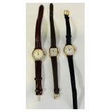 K - Lot of 3 Vintage Quartz Wristwatches Elgin Timex and Japan Movement