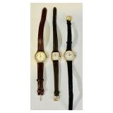 K - Lot of 3 Vintage Quartz Wristwatches Elgin Timex and Japan Movement