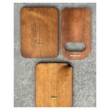 G - Set of 3 Hand-Painted Wood Plaques with Wildlife and Fruit Basket Designs