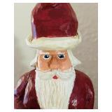 LL - Set of 8 Liberty Court Hand-Carved Wooden Santa Figurines and Trees