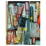 S - Large Mixed Lot of Hand Tools, Clamps, Mallets, and Carving Set