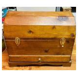 S - Vintage Wooden Artist Paint Box with Assorted Tubes and Storage Drawer