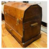 S - Vintage Wooden Artist Paint Box with Assorted Tubes and Storage Drawer