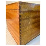 LL - Pair of Vintage Wooden Storage Chests with Metal Lining and Handles