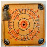 LL - Vintage Carrom Wooden Game Board with Accessories and Rules Booklet