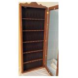 LL - Wall-Mount Wooden Display Cabinet with Glass Door
