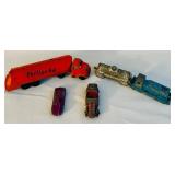 LL - Vintage Diecast Toy Vehicles Lot Including Phillips 66 Tanker and Train Cars