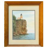 P - Framed Print of Split Rock Lighthouse by C. Keith WhiteRock