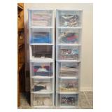 LL - Large Collection of Assorted Fabric and Craft Sewing Material