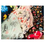 LL - Large Collection of Assorted Printed Fabric Scraps and Fleece Pieces