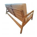 LL - Wood Frame Futon with Cream Cushions