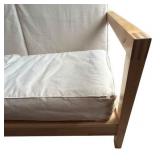 LL - Wood Frame Futon with Cream Cushions