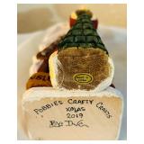 LL - Set of 11 Handcrafted Santa Claus Figurines, Tallest 8 Inches