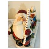 LL - Set of 11 Handcrafted Santa Claus Figurines, Tallest 8 Inches