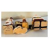 LL - Set of 11 Handcrafted Santa Claus Figurines, Tallest 8 Inches