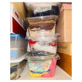 LL - Large Lot of Assorted Fabric and Sewing Supplies