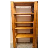 LL - Pair of Wooden Shelving Units