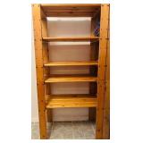 LL - Pair of Wooden Shelving Units