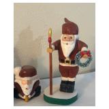 LL - Set of 7 Hand Painted Santa Claus Figurines, Tallest 8 Inches
