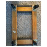 LL - Wooden Carpeted Dolly with Casters