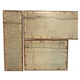 LL - Set of 3 Framed Vintage Landscape Paintings with Glass