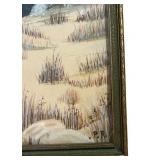 LL - Set of 3 Framed Vintage Landscape Paintings with Glass